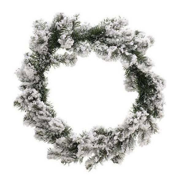 ΧΡΙΣΤΟΥΓΕΝΝΙΑΤΙΚΟ ΣΤΕΦΑΝΑΚΙ ΠΡΑΣΙΝΟ ΧΙΟΝΙΣΜΕΝΟ 50cm