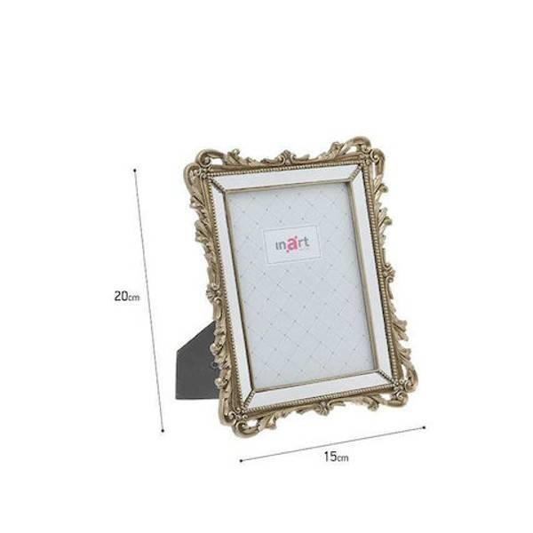 ΚΟΡΝΙΖΑ POLYRESIN ΜΕ ΚΑΘΡΕΠΤΗ ΧΡΥΣΗ 15Χ20 INART