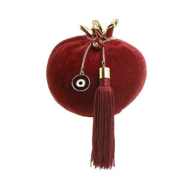 ΕΠΙΤΡΑΠΕΖΙΟ ΓΟΥΡΙ ΥΦΑΣΜΑΤΙΝΟ ΚΟΚΚΙΝΟ ΡΟΔΙ 9x9cm Inart