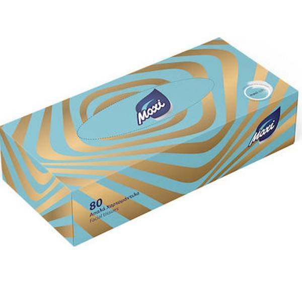 ΧΑΡΤΟΜΑΝΤΗΛΑ ΔΙΦΥΛΛΑ ΣΕ ΚΟΥΤΙ FACIAL MAXI 80τεμ