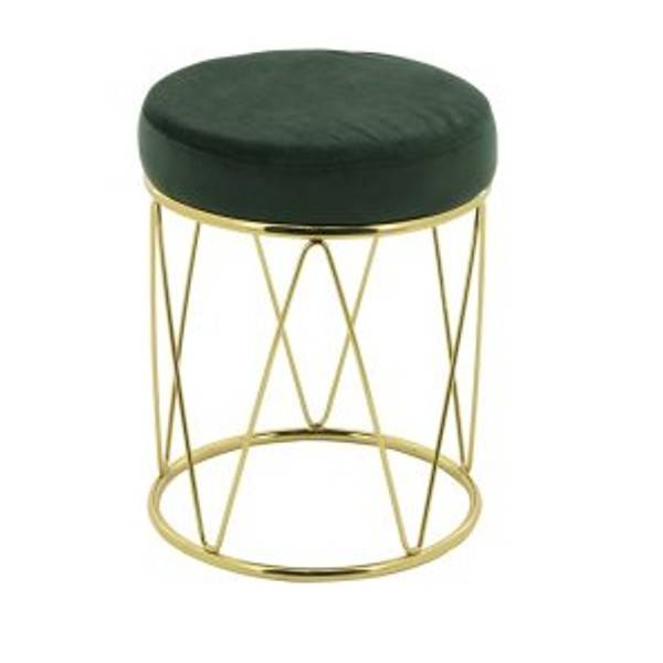 ΣΚΑΜΠΩ ΣΤΡΟΓΓΥΛΟ ΒΕΛΟΥΔΙΝΟ ΠΡΑΣΙΝΟ Φ35,5Χ44 cm ARTEKKO