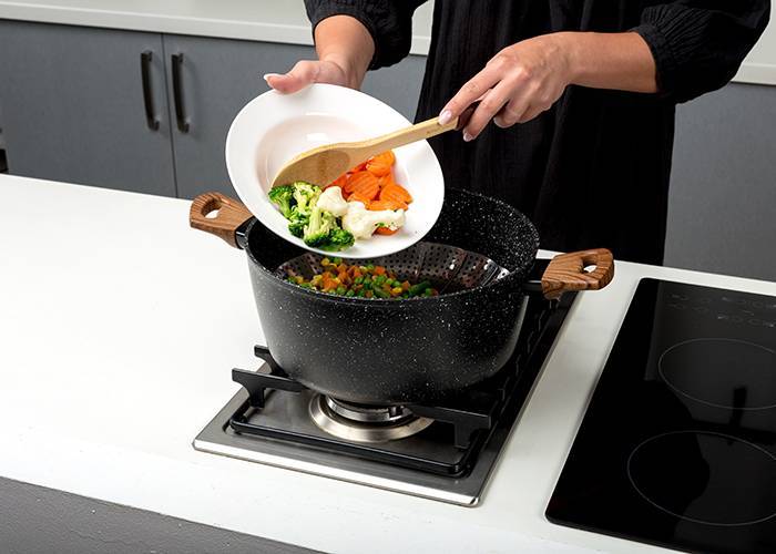 Ανοξείδωτο πτυσσόμενο καλάθι Acer για μαγείρεμα στον ατμό 28cm