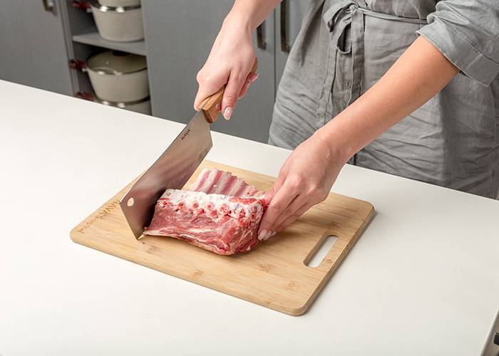 Aνοξείδωτος ατσάλινος μπαλτάς Terrestrial με ξύλινη λαβή 30cm