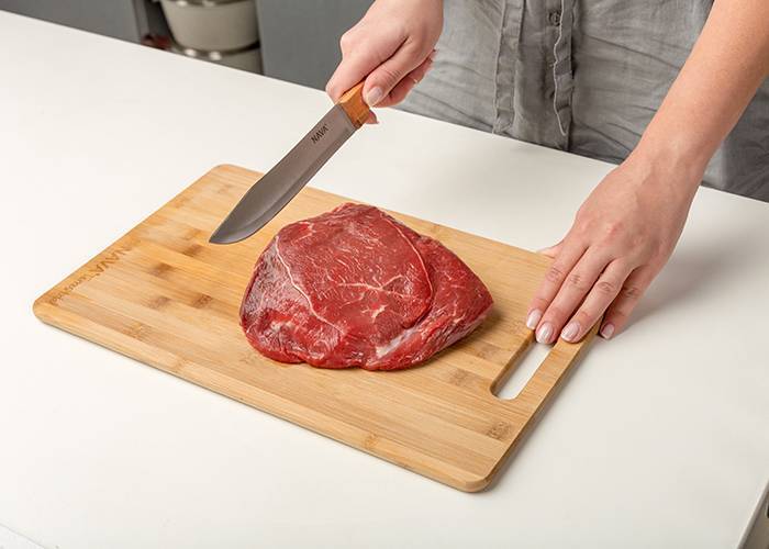 Aνοξείδωτο ατσάλινο μαχαίρι Butcher Terrestrial με ξύλινη λαβή 30cm