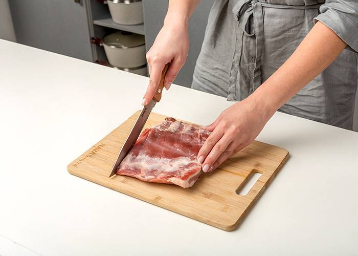 Aνοξείδωτο ατσάλινο μαχαίρι Butcher Terrestrial με ξύλινη λαβή 30cm