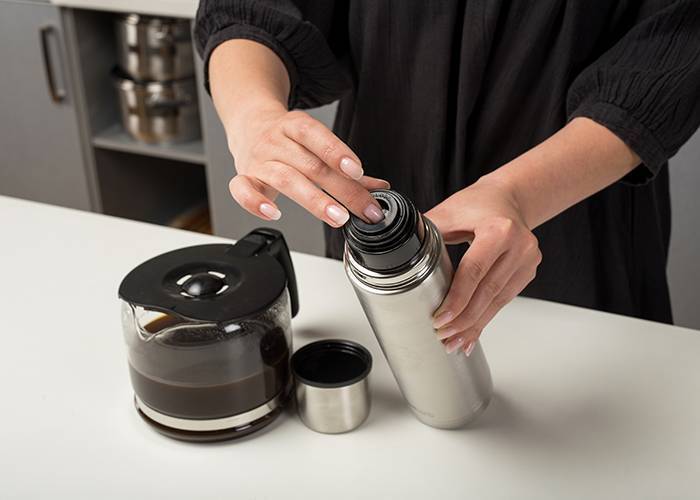 Θερμός ανοξείδωτο Acer με βαλβίδα και καπάκι-ποτήρι 1000ml