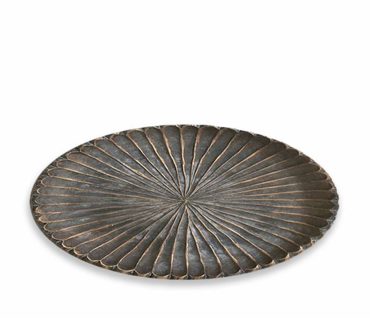 Κεραμική πιατέλα vintage gold, Δ.29.5cm GA276