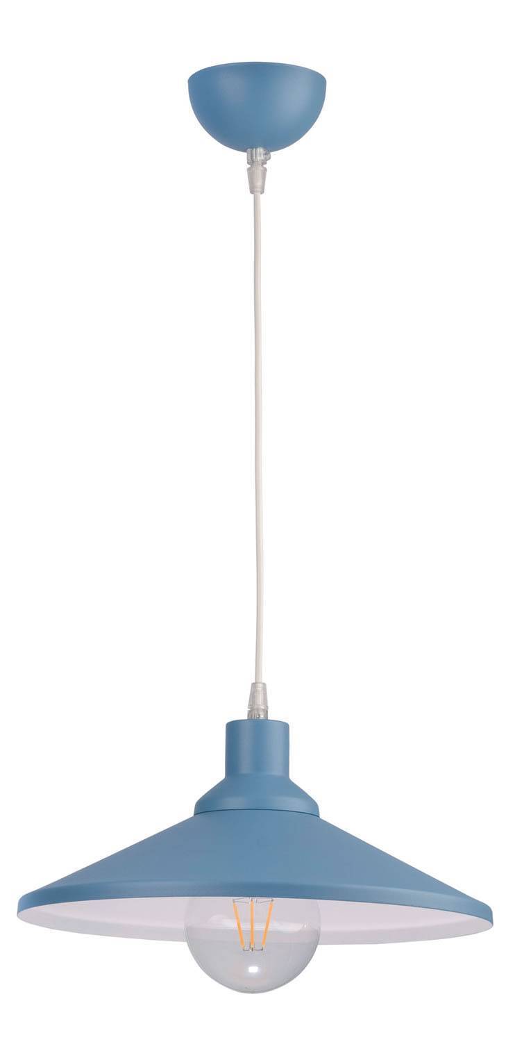 Φωτιστικό μονόφωτο παιδικό αλουμίνιο γαλάζιο/λευκό Ε27 Φ33