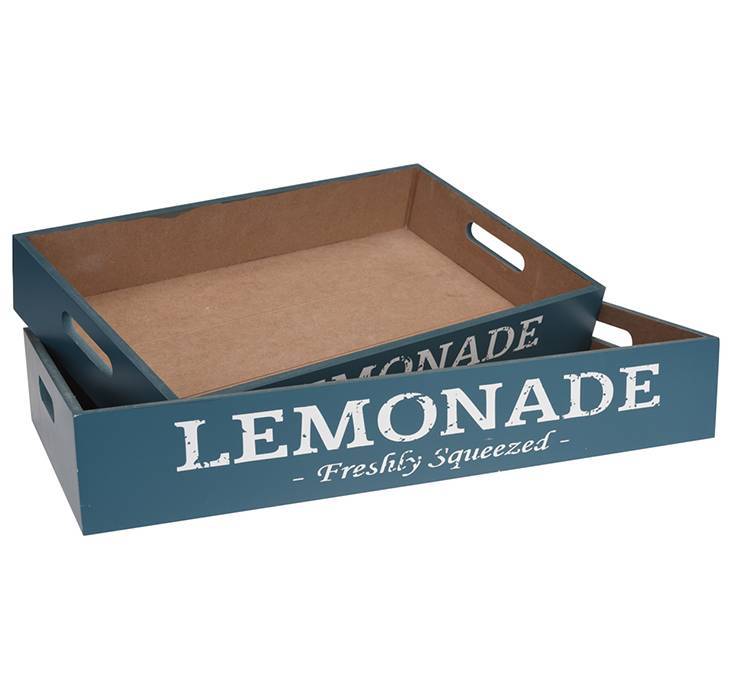 Δίσκος Σετ 2τεμ.Lemonade σε Μπλέ/λευκό 42/48cm HM440