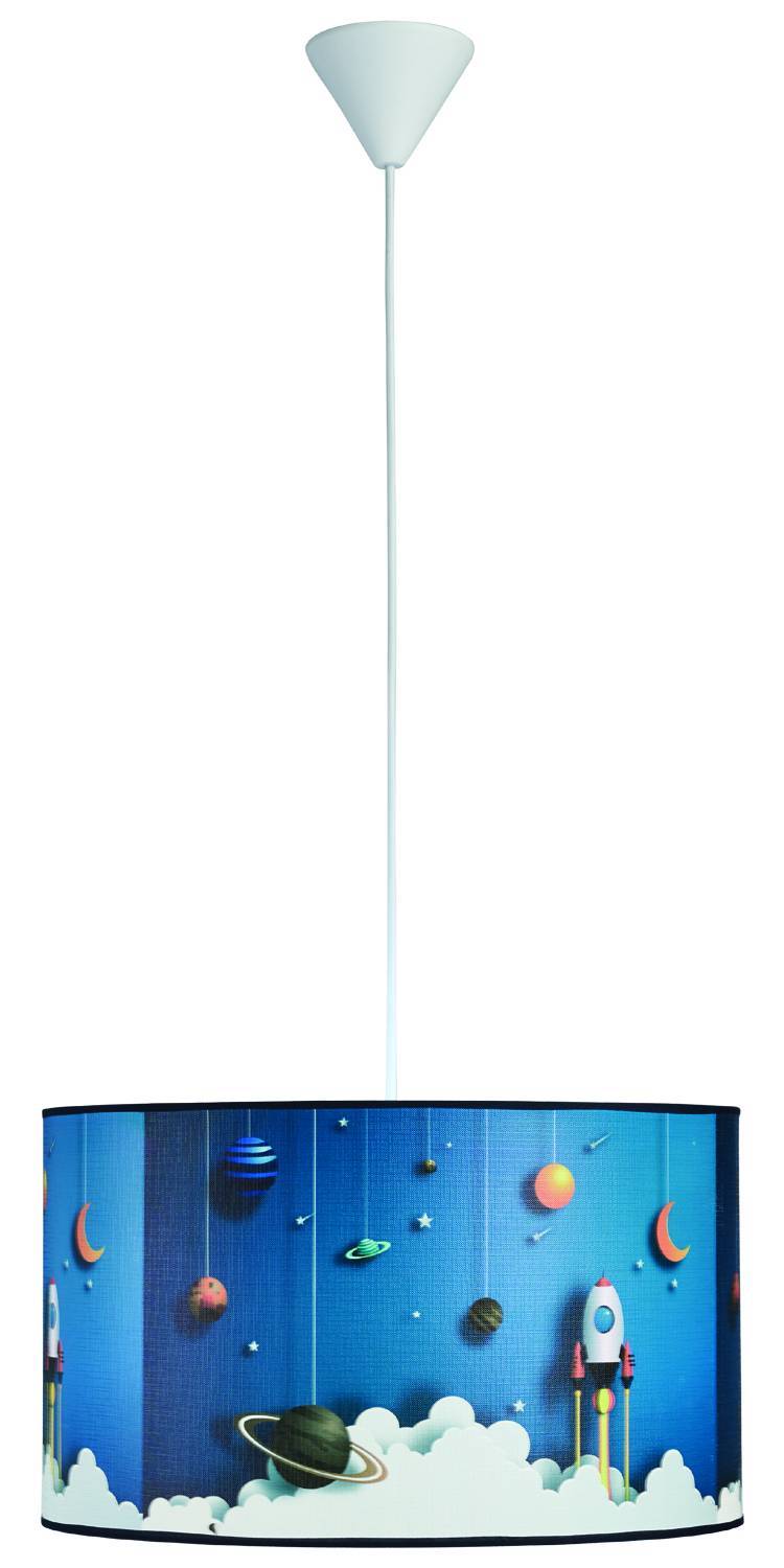 Φωτιστικό μονόφωτο παιδικό αμπαζούρ  πύραυλος Ε27 Φ40