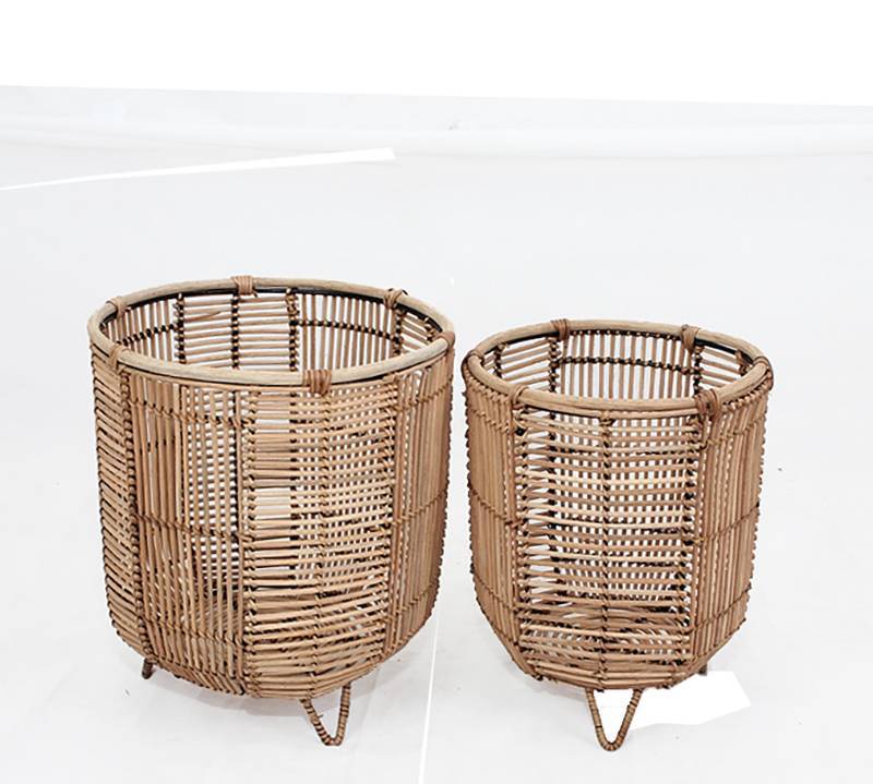 Σετ/2 κασπώ Bamboo με μεταλ/κο σκελετό φυσ.χρώμα 33/35cm VT130