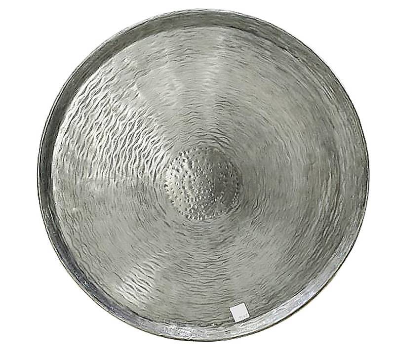 Σφυρήλατη πιατέλα αλουμινίου, γυαλιστερό ασημί ,48cm KS126