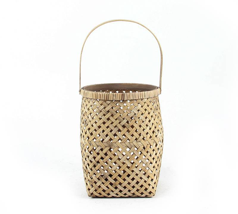 Φανάρι(με γυαλί) από Bamboo φυσικό χρ.,28,5cm GR440