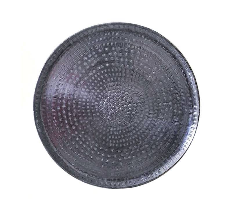 Σφυρήλατη πιατέλα αλουμινίου, μολυβί ,38cm KS131