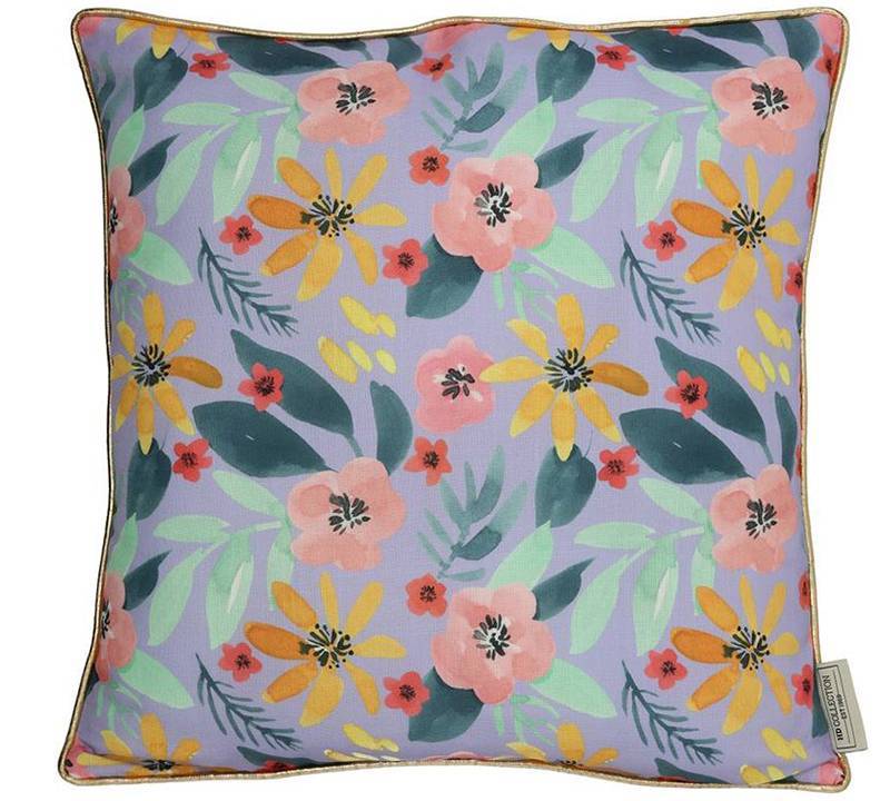 Μαξιλάρι floral λιλά, 45x45cm XET-9973