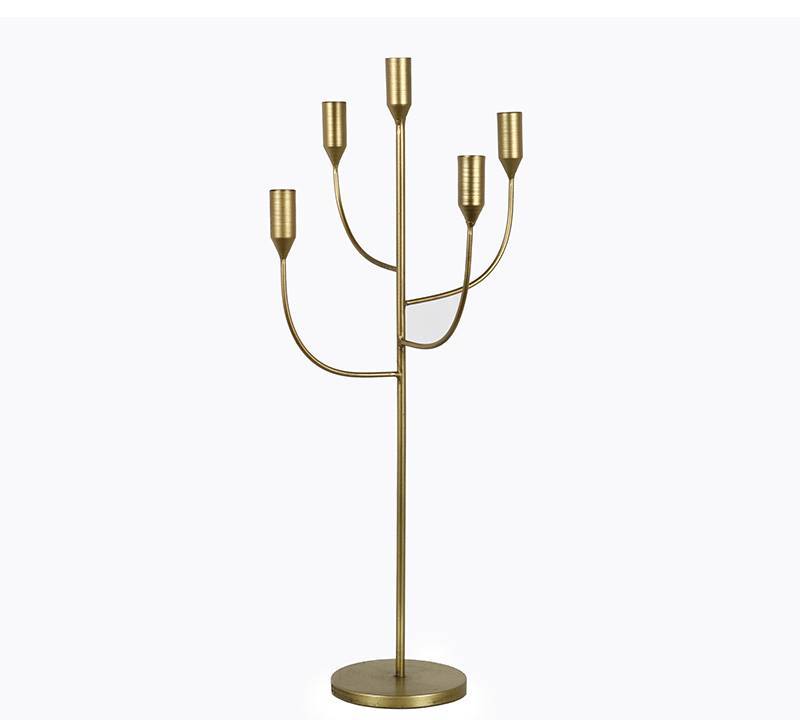 Μεταλλικό 5κερο κηροπήγιο σχ.κλαδιά 57.5cm HT655