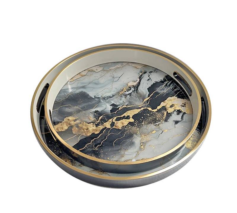 Σ/2 Στρογγυλοί δίσκοι Marble 34.5/40cm HE403