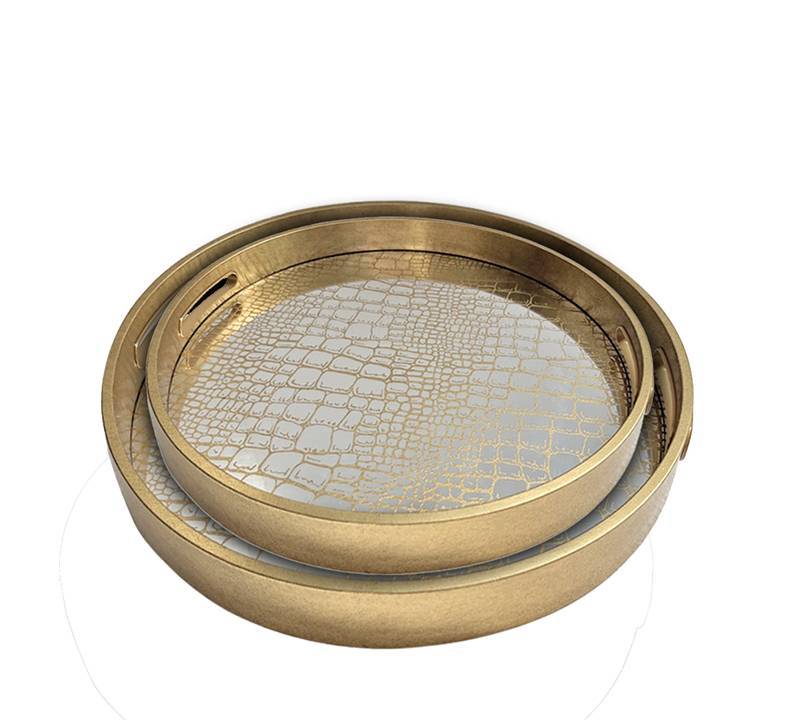 Σ/2 Στρογγυλοί δίσκοιCrocoμε καθρέπτη 34.5/40cm HE411