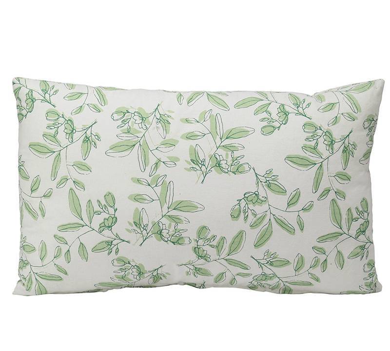 Μαξιλάρι cotton σχ.φλοραλ πράσινο 50x30cm HE440