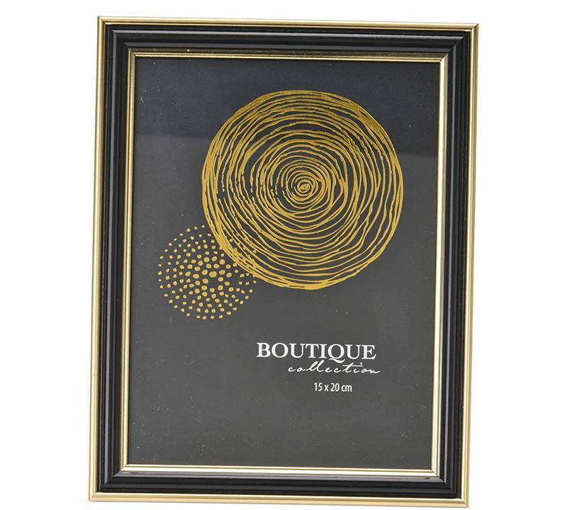 Φωτογραφοθήκη κορνίζα P.S μαύρη/χρυσή 15x20cm KO220