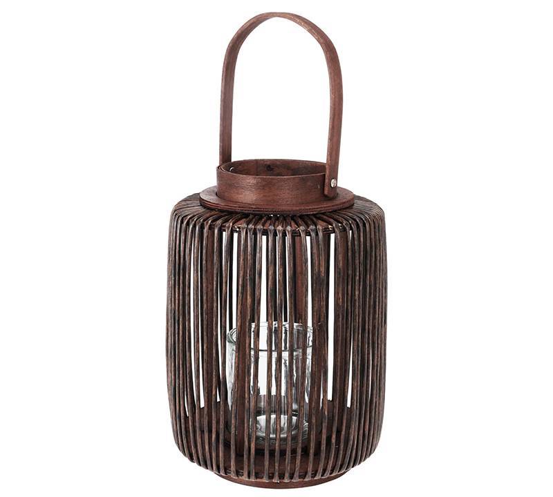 Φαναρι κεριού με κορδόνι, καφέ χρ.,29cm HE569