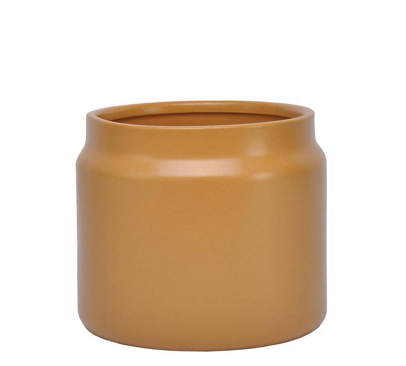 Κεραμικό κασπώ σε χρώμα ώχρα, 22.3x19cm CT456