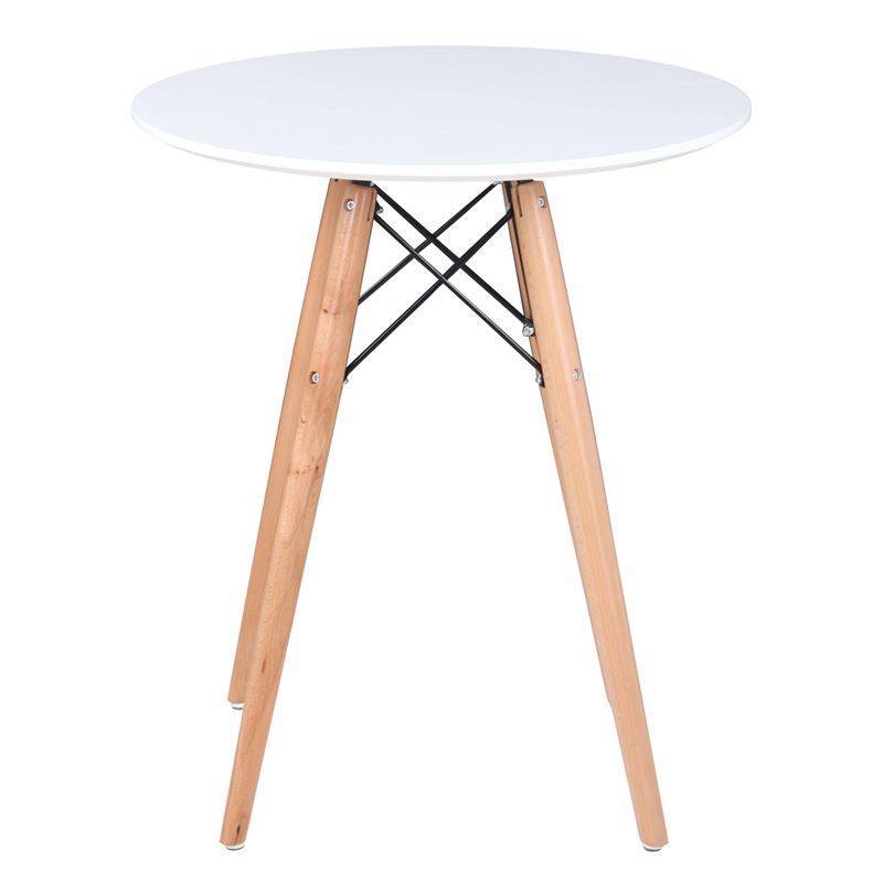 ART Wood Tραπέζι, Πόδια Οξιά Φυσικό, Επιφάνεια MDF Άσπρο Ε-00015754 Ε7082,1