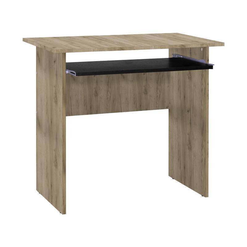 ΓΡΑΦΕΙΟ PARIS GREY OAK-ΜΑΥΡΟ 80x75x50εκ