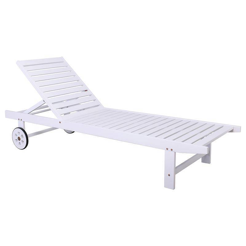 LUGANO Ξαπλώστρα Ξύλο Acacia, Απόχρωση Άσπρο Ε-00021505 Ε229,2