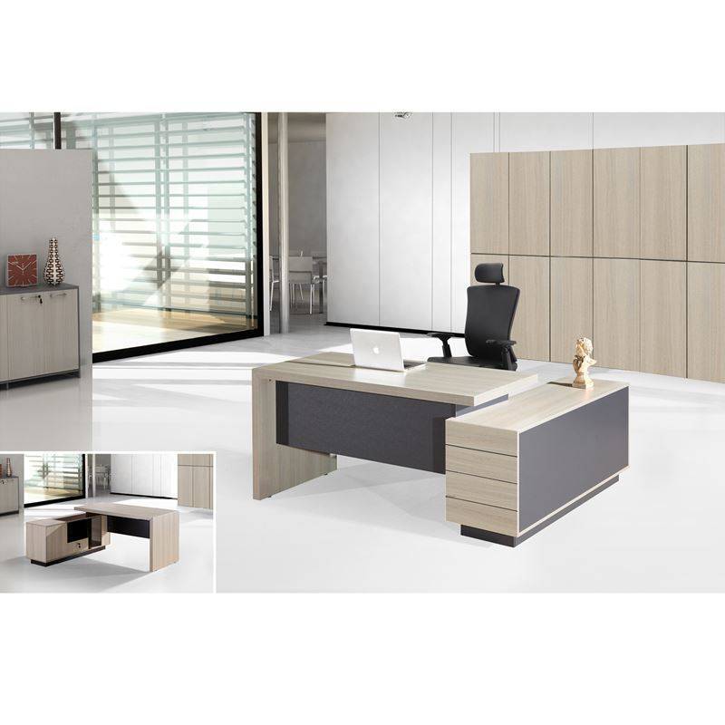 PROGRESS Γραφείο Αναστρέψιμη Γωνία, Ντουλάπι,Συρτάρι, Ράφι, Θέση Η/Υ, Απόχρωση Elm - Grey Ε-00023329 ΕΟ813,1