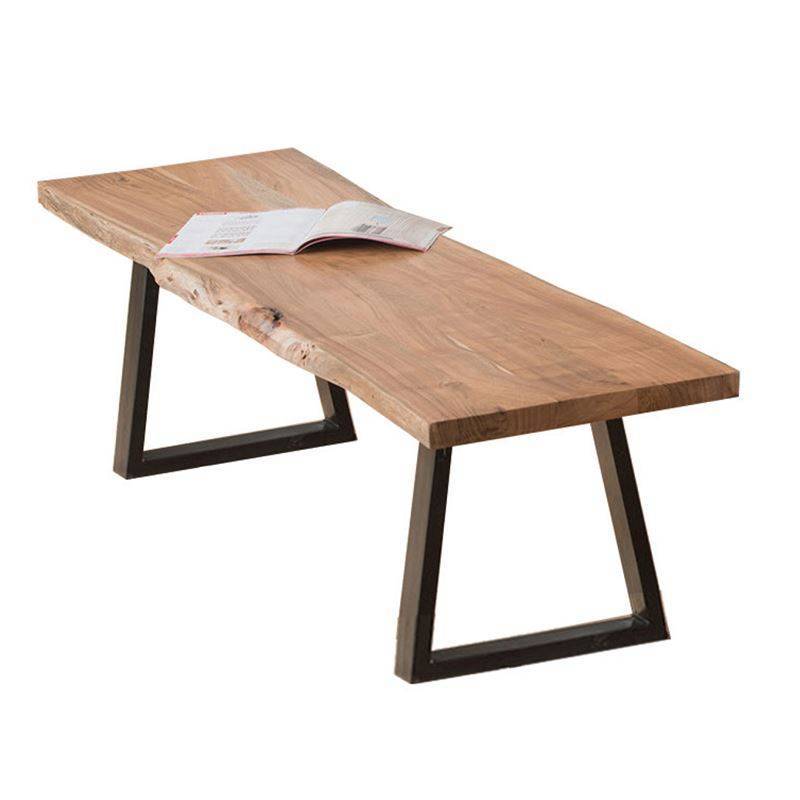 LIZARD Slim Πάγκος Μέταλλο Βαφή Μαύρο, Ξύλο Ακακία Φυσικό Ε-00019733 ΕΑ7094,S