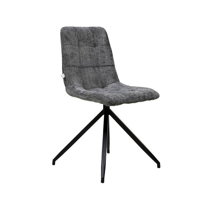 ΚΑΡΕΚΛΑ ΤΡΑΠΕΖΑΡΙΑΣ Fylliana 20Α ΓΚΡΙ ΧΡΩΜΑ ΥΦΑΣΜΑΤΟΣ ΜΕ ΜΕΤΑΛΛΙΚΟ ΣΚΕΛΕΤΟ 46x54x88εκ