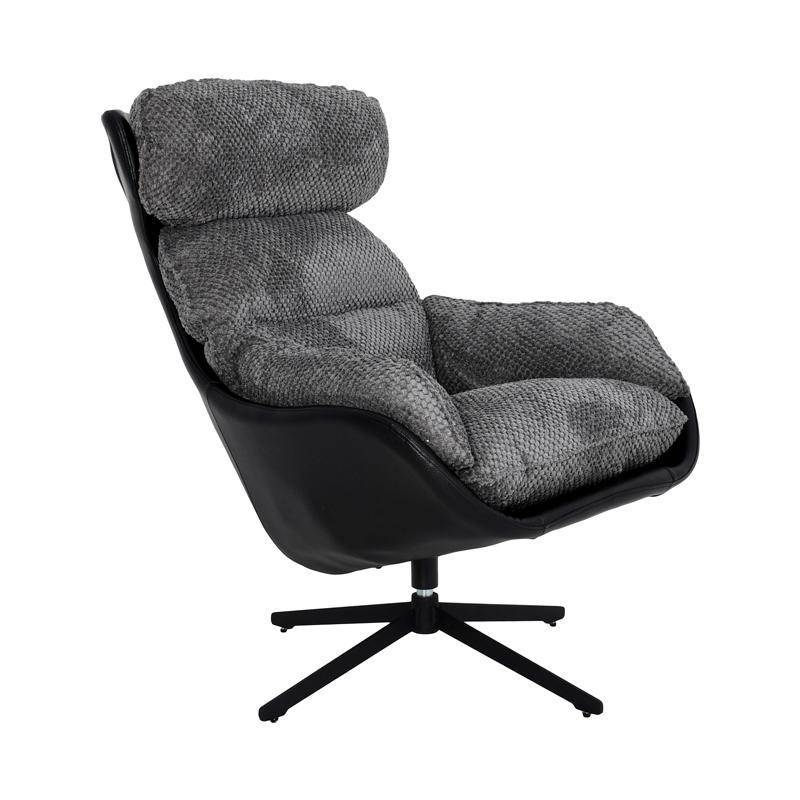 ΠΕΡΙΣΤΡΕΦΟΜΕΝΗ ΠΟΛΥΘΡΟΝΑ Fylliana Valerio ΓΚΡΙ ΣΚΟΥΡΟ-ΜΑΥΡΟ ΧΡΩΜΑ 81x97x105εκ