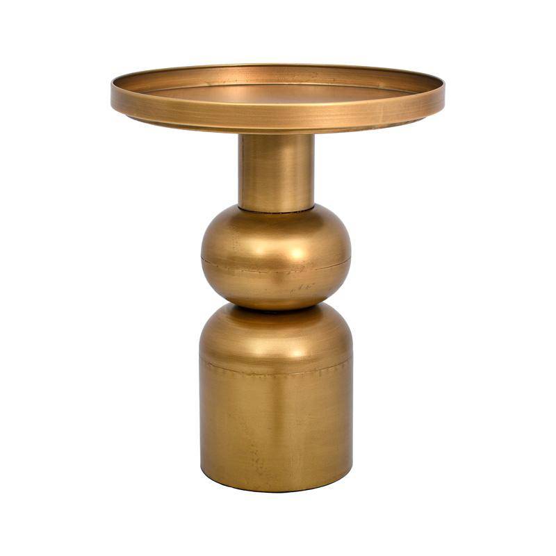 ΣΤΡΟΓΓΥΛΟ ΜΕΤΑΛΛΙΚΟ ΤΡΑΠΕΖΑΚΙ Fylliana FL620243 ΧΡΥΣΟ ΧΡΩΜΑ 40x49εκ