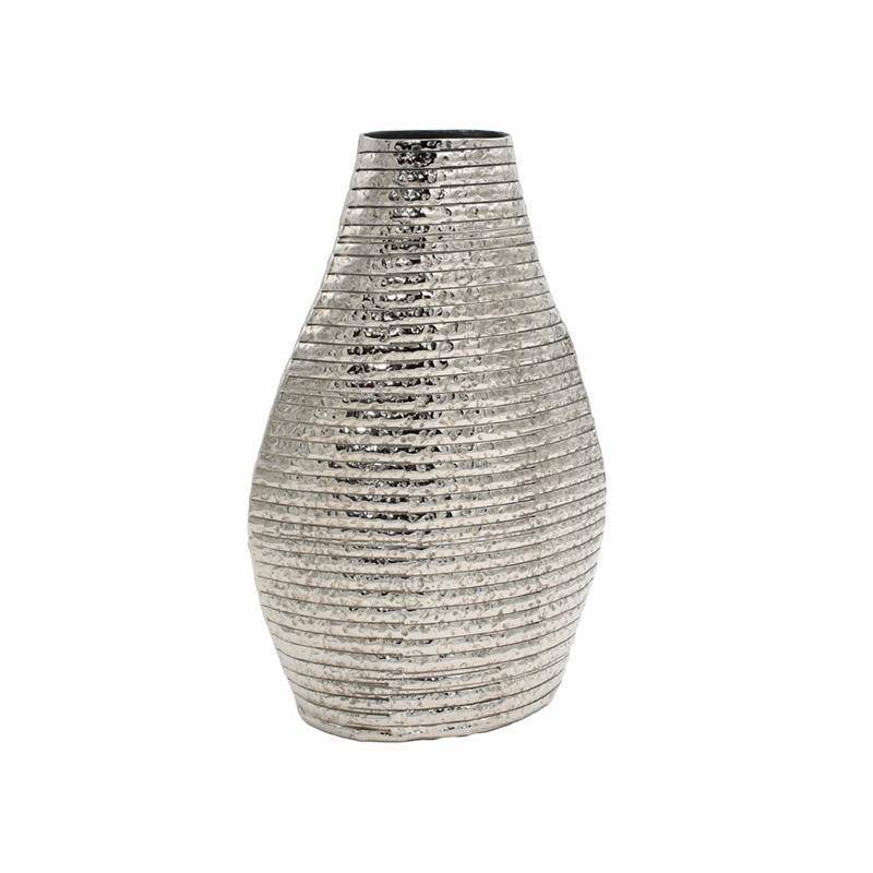 ΜΕΤΑΛΛΙΚΟ ΔΙΑΚΟΣΜΗΤΙΚΟ ΒΑΖΟ Fylliana FL7841 ΑΣΗΜΙ ΧΡΩΜΑ 20x9x31εκ