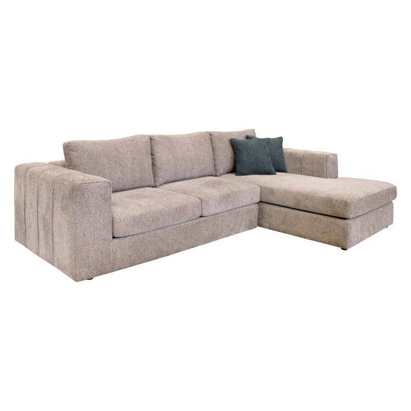 ΚΑΝΑΠΕΣ Fylliana Mondiva ΔΕΞΙΑ ΓΩΝΙΑ ΜΠΕΖ ΧΡΩΜΑ 280x180x83εκ