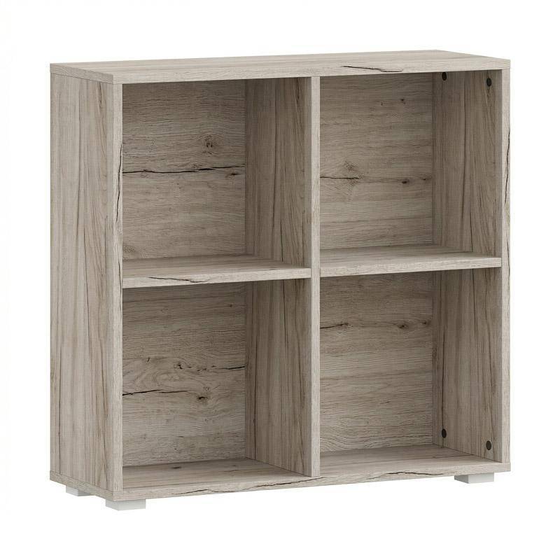ΒΙΒΛΙΟΘΗΚΗ-ΡΑΦΙΕΡΑ Fylliana Smart 4P GREY OAK ΧΡΩΜΑ 74x25x76εκ