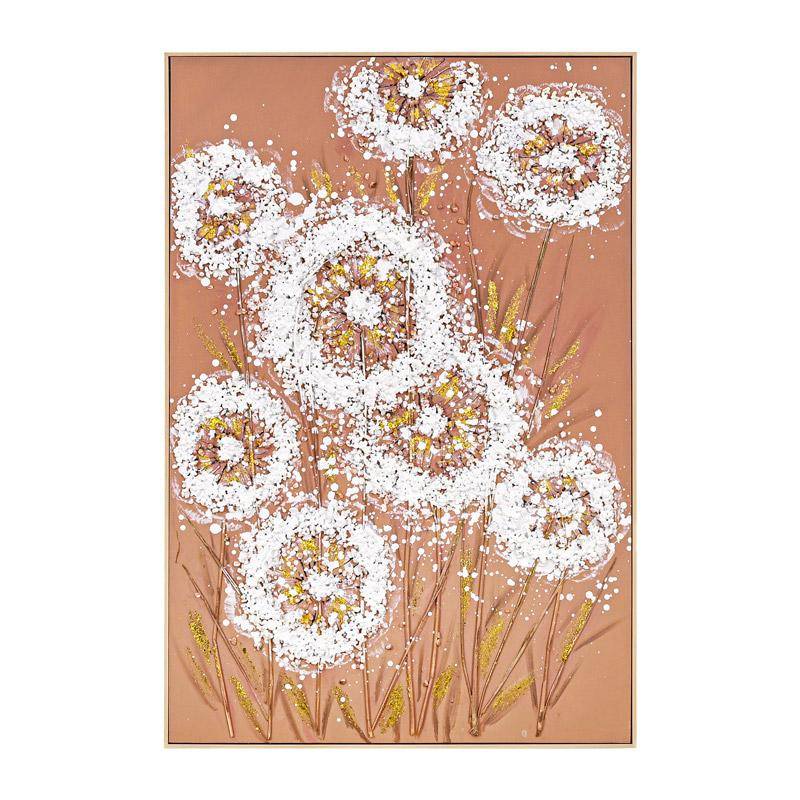 ΠΙΝΑΚΑΣ ΣΕ ΚΑΜΒΑ Fylliana FL25079 ΛΕΥΚΟ-ΧΡΥΣΟ-ΠΟΡΤΟΚΑΛΙ 82x122εκ