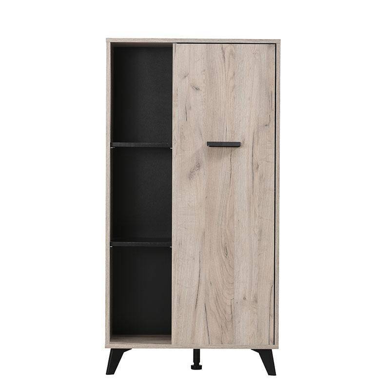 ΒΙΤΡΙΝΑ UMBRIA POP GREY OAK-ΜΑΥΡΟ 67,5*33*130,5 f.d.l