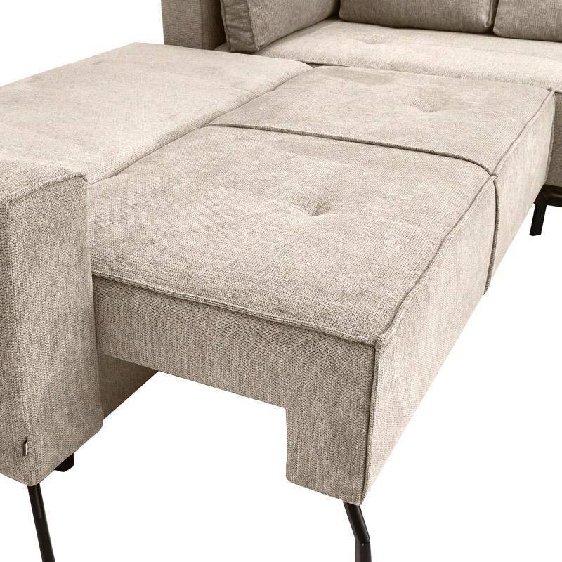 ΓΩΝΙΑΚΟΣ ΚΑΝΑΠΕΣ Fylliana Madrid ΜΠΕΖ ΧΡΩΜΑ 290x210x110εκ