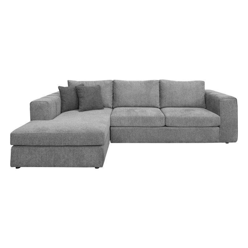 ΚΑΝΑΠΕΣ Fylliana Mondiva ΑΡΙΣΤΕΡΗ ΓΩΝΙΑ ΓΚΡΙ ΧΡΩΜΑ 280x180x83εκ