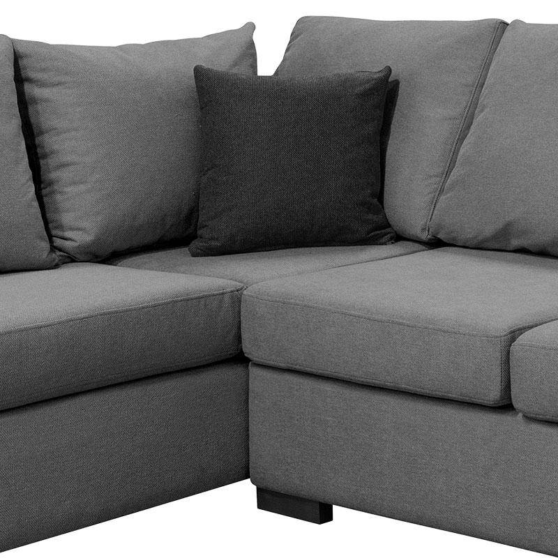 ΚΑΝΑΠΕΣ ΓΩΝΙΑ ΑΡΙΣΤΕΡΗ Fylliana New Toulouse ΓΚΡΙ ΥΦΑΣΜΑ ΜΕ ΑΝΘΡΑΚΙ ΜΑΞΙΛΑΡΙΑ 260x205x93εκ