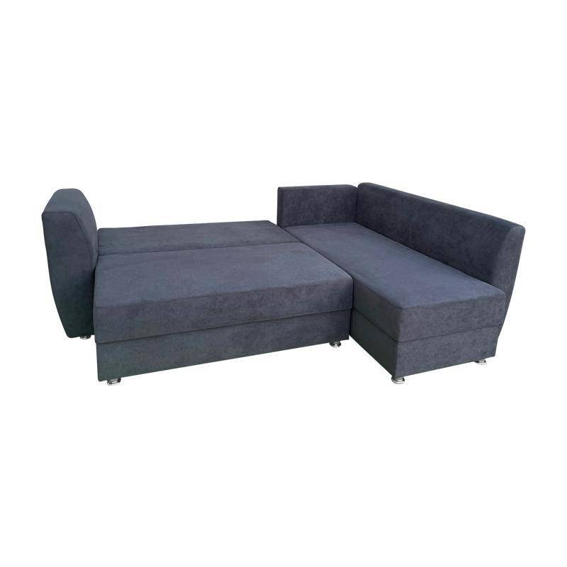 ΚΑΝΑΠΕΣ ΓΩΝΙΑ Fylliana VITA ΣΚΟΥΡΟ ΓΚΡΙ ΧΡΩΜΑ 255x176x90εκ