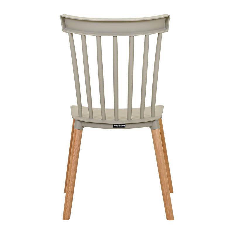 ΚΑΡΕΚΛΑ ΤΡΑΠΕΖΑΡΙΑΣ Fylliana Rubina ΑΝΟΙΧΤΟ ΓΚΡΙ ΧΡΩΜΑ 51x50x84εκ