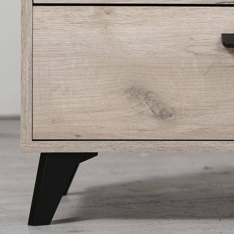 ΚΟΜΟΤΑ-ΜΠΟΥΦΕΣ UMBRIA 3K4F GREY OAK-ΜΑΥΡΟ 137,5*40*90,5 f.d.l