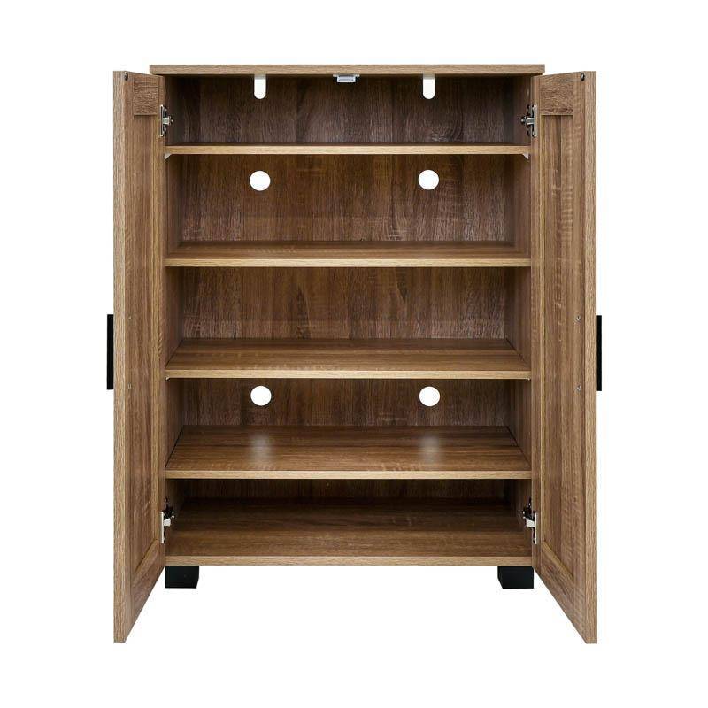 ΠΑΠΟΥΤΣΟΘΗΚΗ Fylliana Cubo ΜΕ 4 ΡΑΦΙΑ ΧΡΩΜΑ GREY OAK 60x33x84εκ