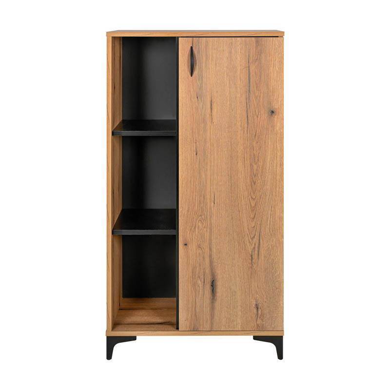 ΒΙΤΡΙΝΑ Fylliana Alba ARTISAN OAK-ΜΑΥΡΟ 68x40x134εκ