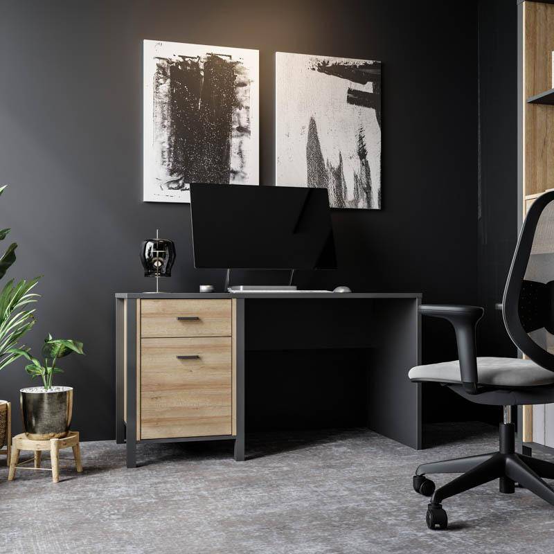 ΓΡΑΦΕΙΟ TERRANO RIVIERA OAK ΧΡΩΜΑ 120x57x73εκ