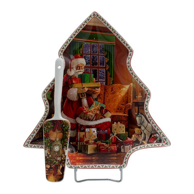 ΧΡΙΣΤΟΥΓΕΝΝΙΑΤΙΚΗ ΠΙΑΤΕΛΑ ΜΕ ΣΠΑΤΟΥΛΑ Santa 30εκ