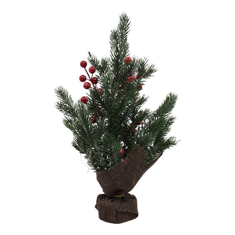 ΧΡΙΣΤΟΥΓΕΝΝΙΑΤΙΚΟ ΔΕΝΤΡΟ PVC ΜΕ ΚΟΥΚΟΥΝΑΡΙΑ ΚΑΙ ΓΚΙ ΠΡΑΣΙΝΟ-ΛΕΥΚΟ 35εκ